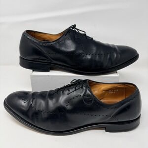 ALLEN EDMONDS Fairfax Men's Black Leather Wholecut Wingtip Oxford Shoes US 15 D
